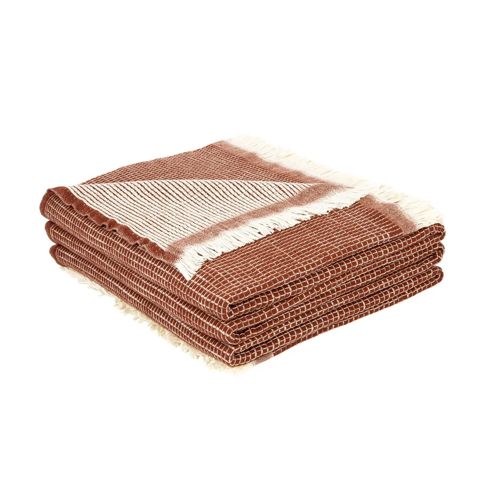 Brun de Vian-Tiran Voile de lit Empreintes en laine