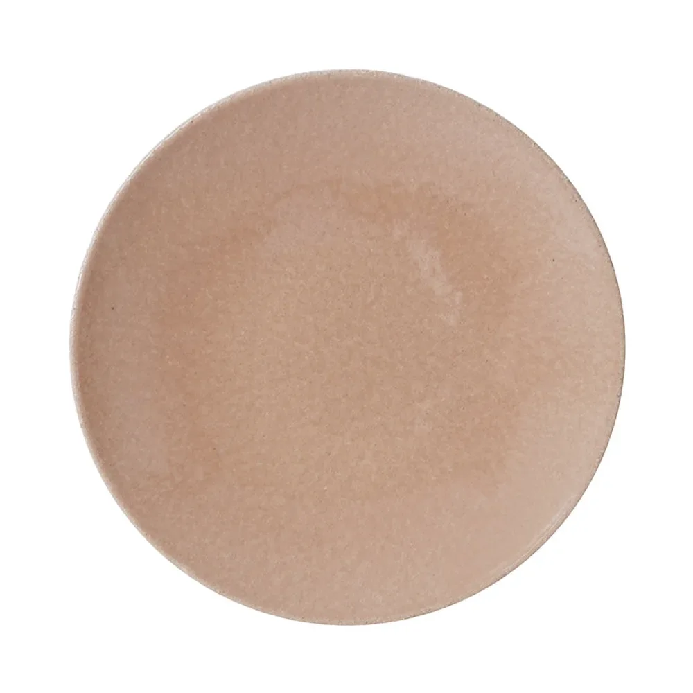 Assiette Garrigue Pêche Blanche taille L sur fond blanc