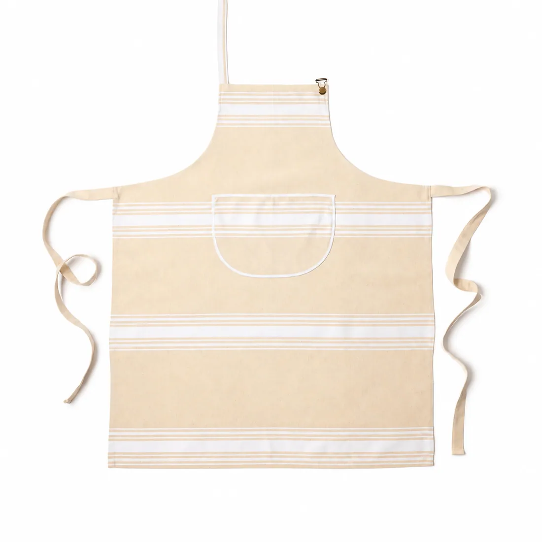 Tissage Moutet Tablier Coutil Blanc sur fond blanc