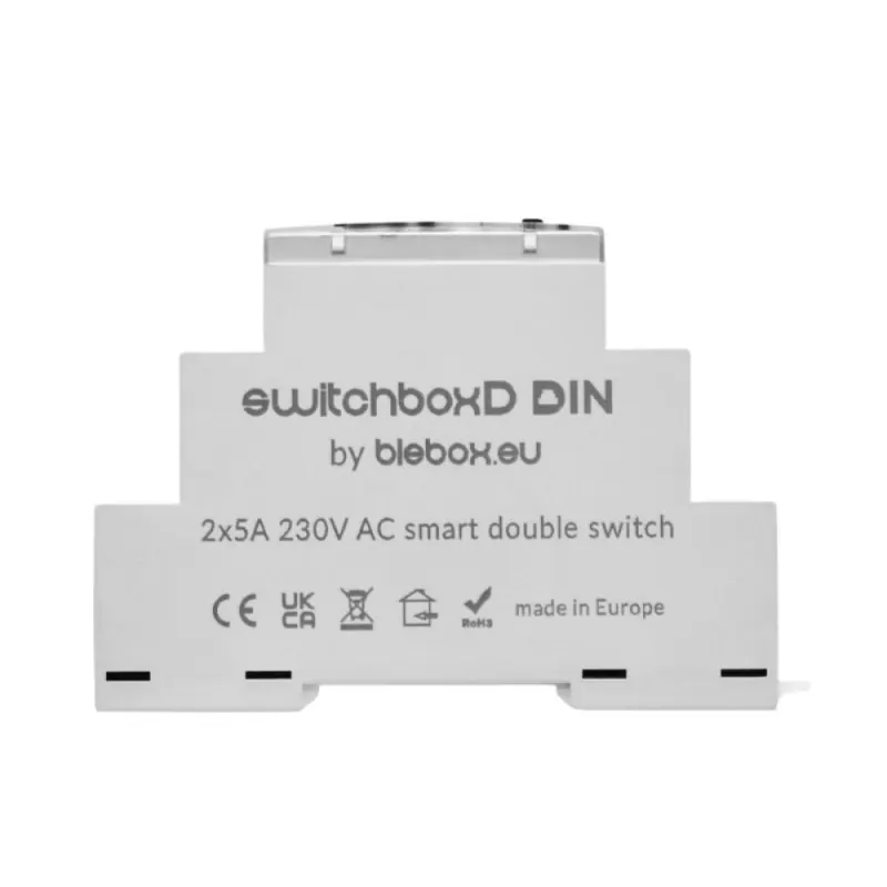 BleBox Module 2 relais Wi-Fi DIN 230 V AC, consommation électrique,Home Assistant, Google Home et Alexa - vue 1
