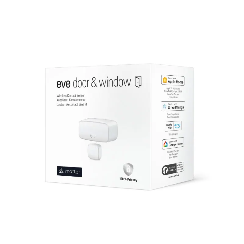 Eve Door Window – Capteur de contact intelligent (Matter over Thread)