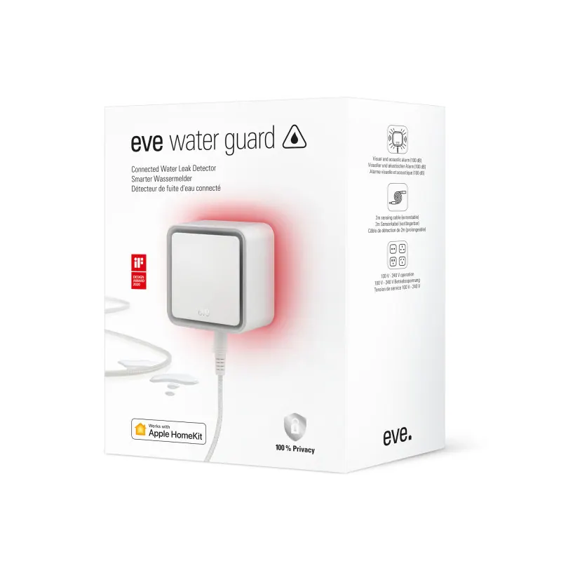 Eve Aqua – Détecteur de fuite d'eau connecté Eve Water Guard HomeKit Matter Thread