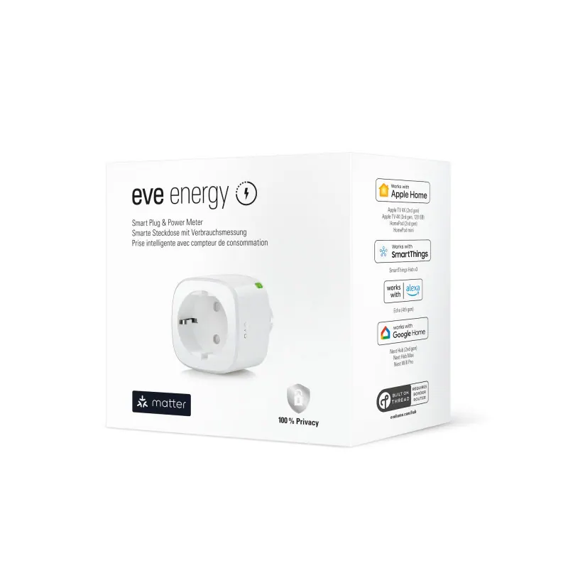 Eve Energy – Prise intelligente avec compteur de consommation format EU Matter over Thread