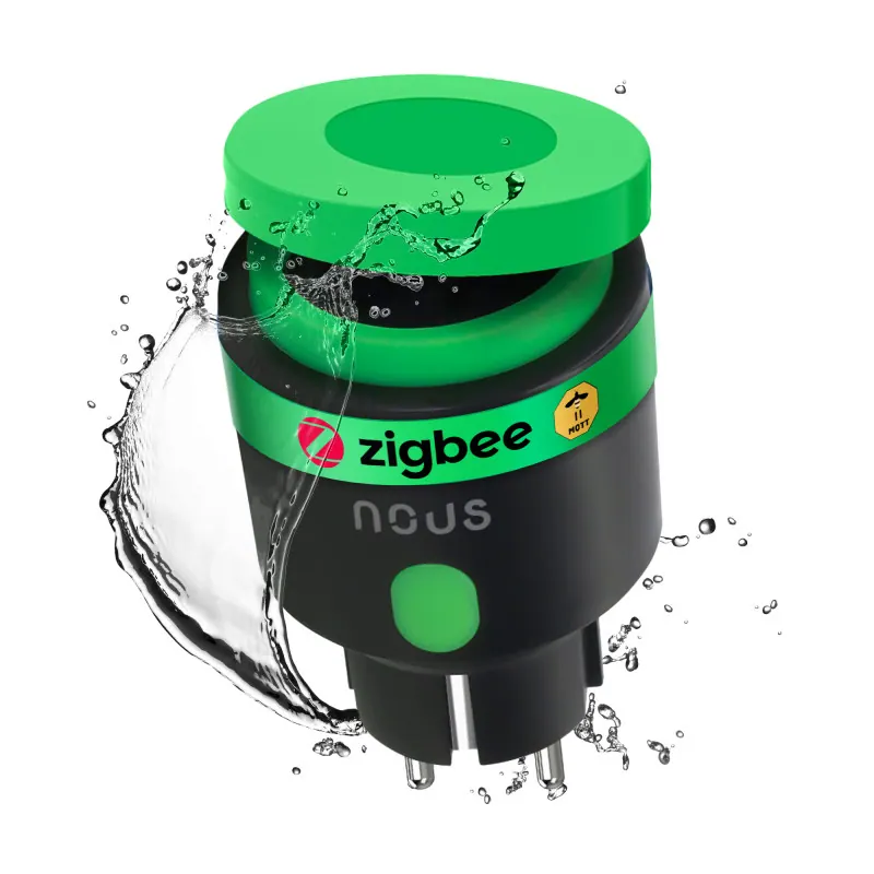 Nous A6Z – Prise extérieure Zigbee Tuya version Schuko (compatible Zigbee2MQTT) - vue 1