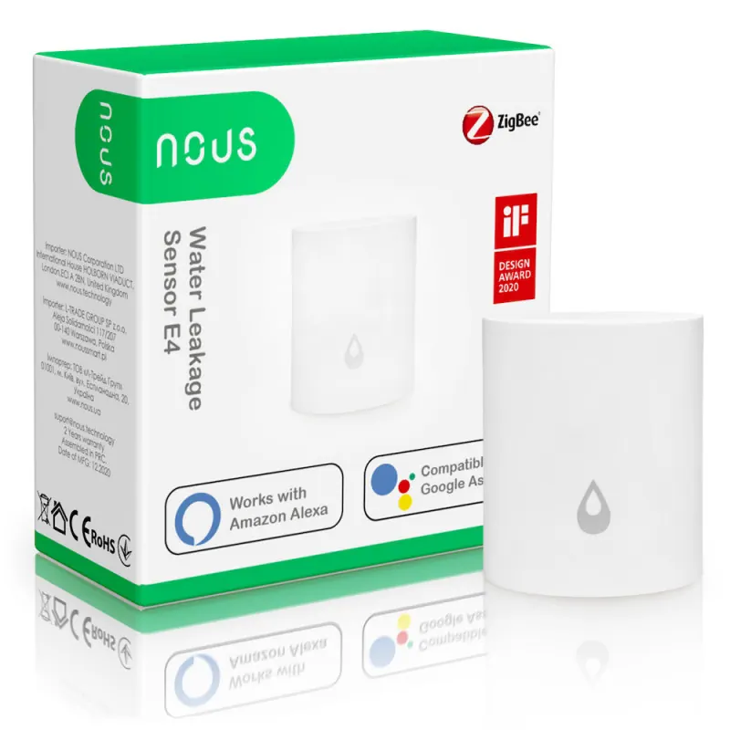 Nous Détecteur d'inondation Zigbee 3.0 - vue 1