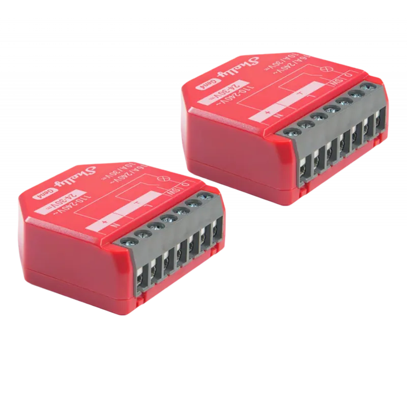 Shelly Pack 2x Module commutateur Wi-Fi, Zigbee, Matter GEN4 - vue 1