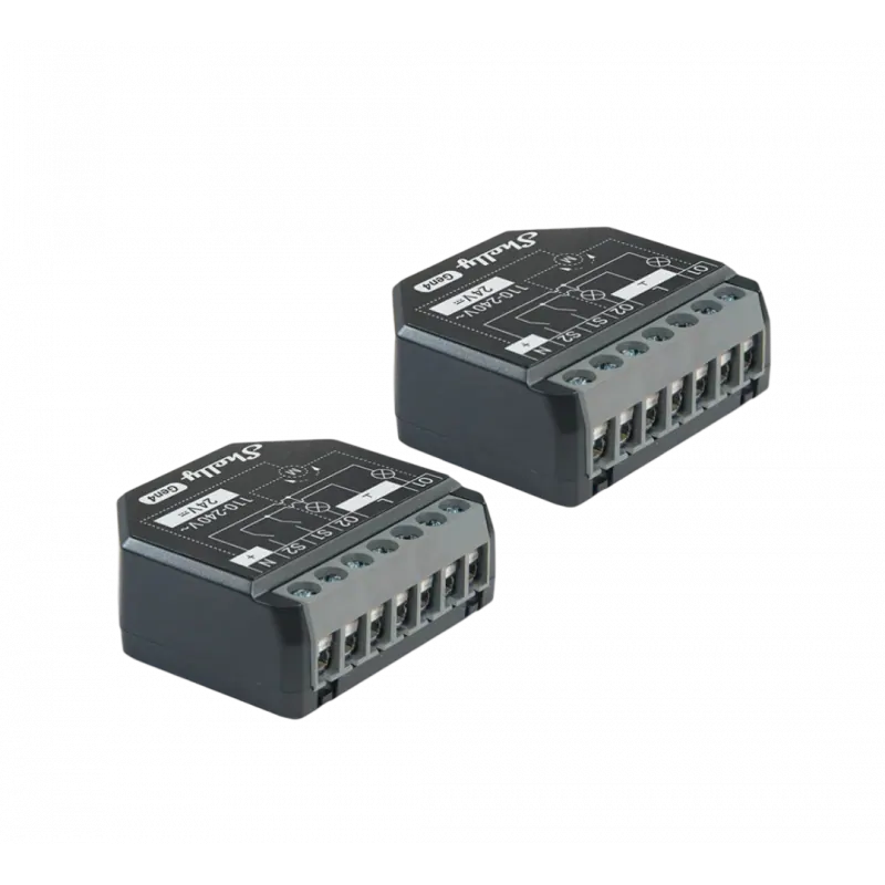 Shelly Pack 2x Module commutateur double Wifi, Zigbee, Matter Gen4 - vue 1