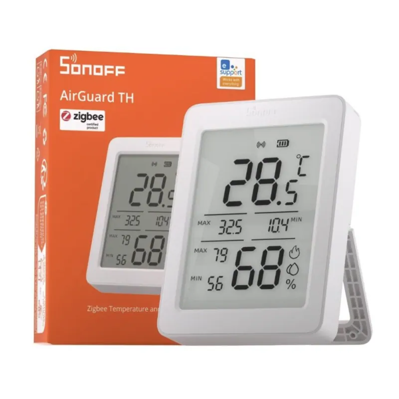 Sonoff Capteur température et humidité Zigbee avec écran AirGuard SNZB-02DR2 - vue 1